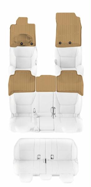 Килимки салону гумові, бежеві LEXUS LX 2016-21 (31414)