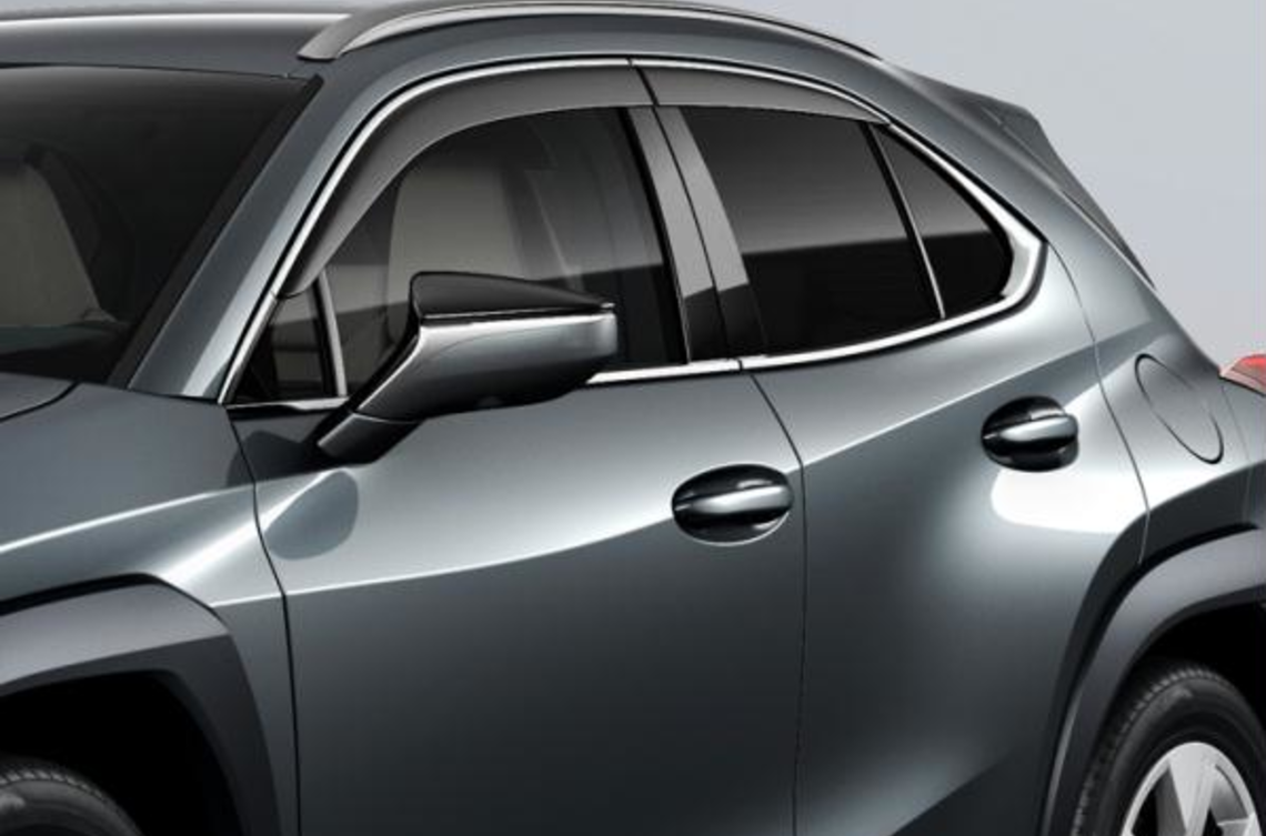 Дефлектори вітру з хромованим оздобленням (компл 4 дв.) LEXUS UX18+ (22308)