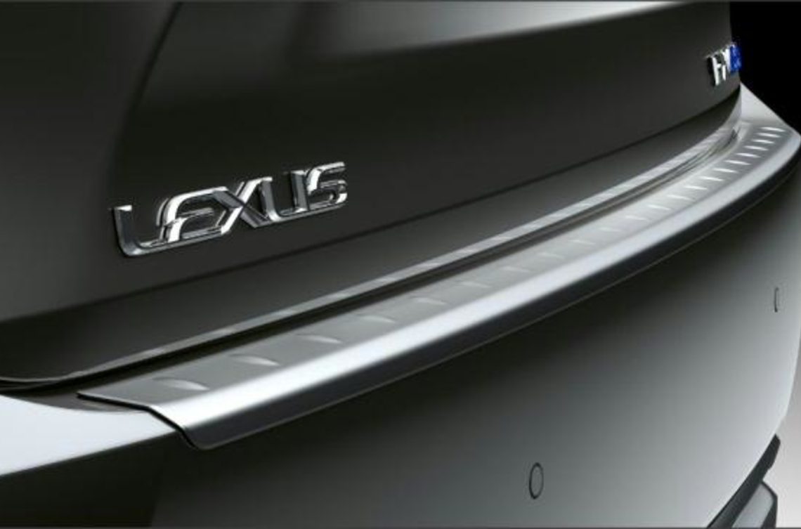 Захисна пластина заднього бампера з нержавіючої сталі LEXUS RX15-22 (25693)