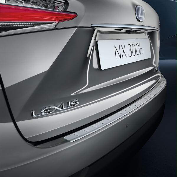 Захисна пластина заднього бампера з нержавіючої сталі LEXUS NX14-21 (34022)